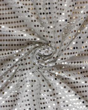Round Glitter Fabric Silver - Tissushop